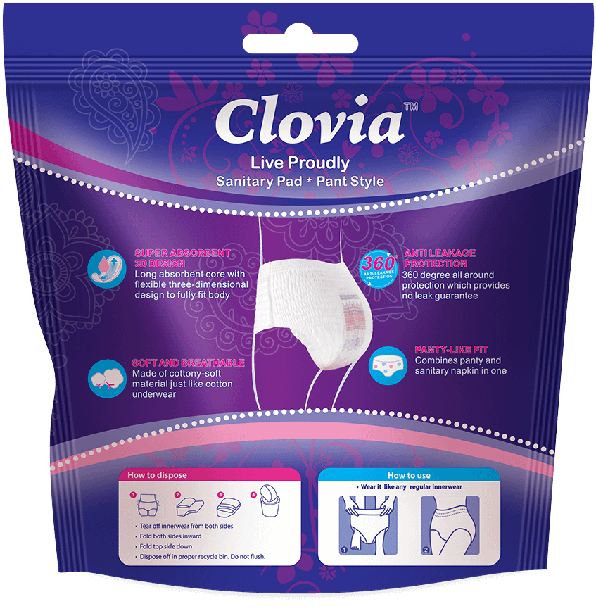 Clovia disposable period panties, Size: XXL